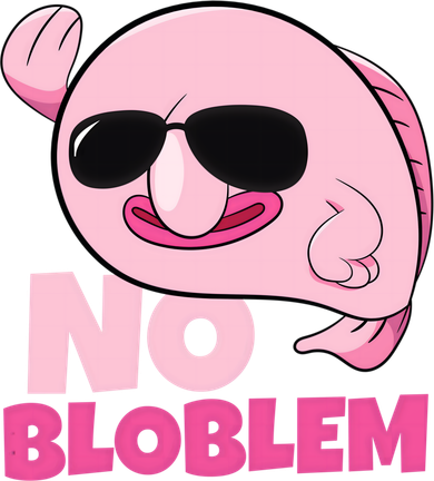 No Bloblem Problem Deep Sea Fish Sea Animal Blobfish Funny Gift Mousepad
