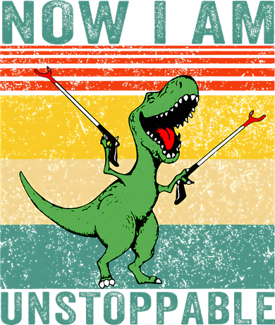 Now I am Unstoppable TRex Funny Dinosaur Retro Vintage Hat