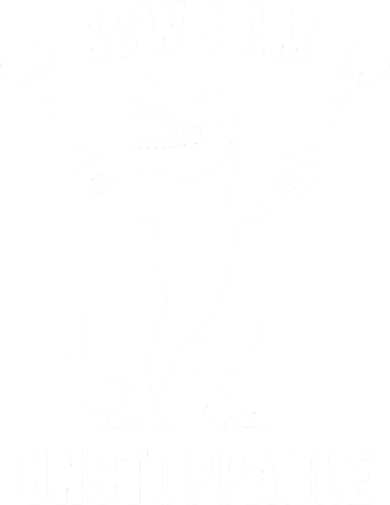 Now I Am Unstoppable Funny TRex Button