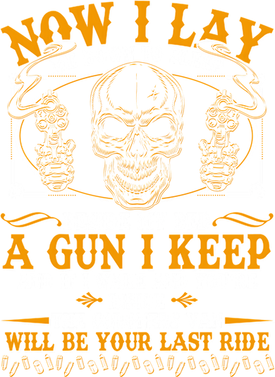 Now I Lay Me Down To Sleep Gun Skull Toddler Long Sleeve