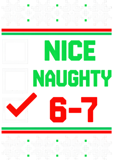 Nice Naughty 6-7 67 Meme Ugly Christmas Backpack