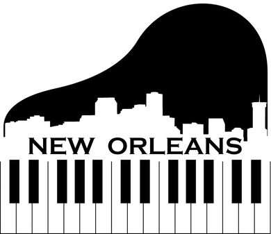 New Orleans Cool Piano Skyline Mousepad