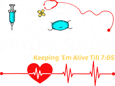 Night Shift Nurse Life RN LPN CNA Healthcare Heartbeat Love Kids Hoodie