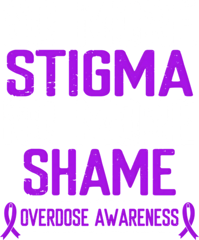 Overdose Awareness No More Stigma Shame Purple Ribbon Meaningful Gift Mousepad