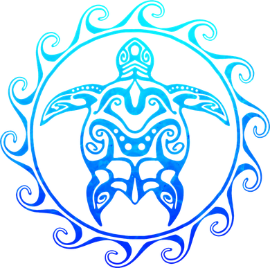 Ocean Blue Tribal Hawaiian Sea Turtle Toddler T-Shirt