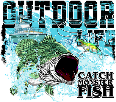 Outdoor Catch Monster Fish Large Mouth Women's Hoodie