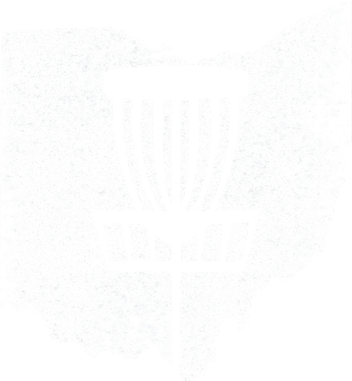 Ohio Disc Golf State With Basket Distressed Graphic Coaster