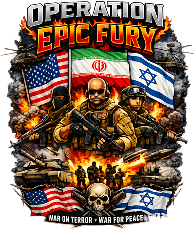 Operation Epic Fury America Iran Israel Fight For Peace Women's T-Shirt