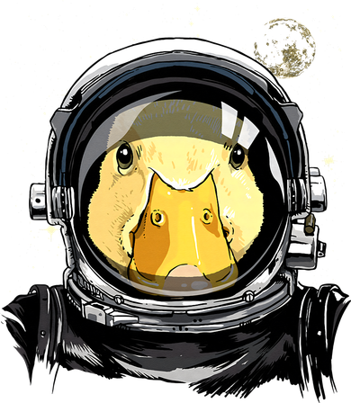 Outer Space Astronaut Duck Face Galaxy Waterfowl Hunting Women's Tank Top