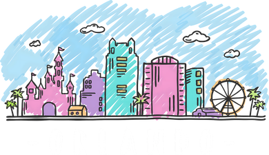 Orlando USA Skyline Sketch Kids Sweatshirt