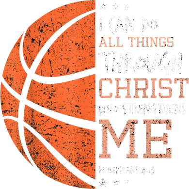 Philippians 4 13 I Can Do All Things Christian Basketball Kids T-Shirt