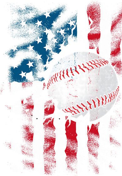 Patriotic Baseball 4th Of July USA American Flag Tote Bag