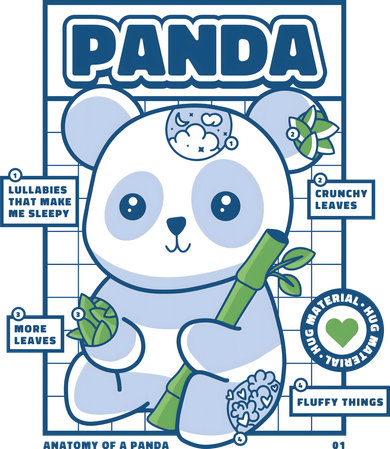 Panda Bear Animal Anatomy Women's Tank Top