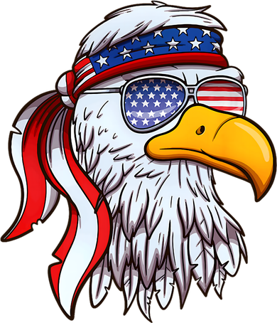 Patriotic Bald Eagle Mullet USA American Flag 4th Of July Toddler T-Shirt