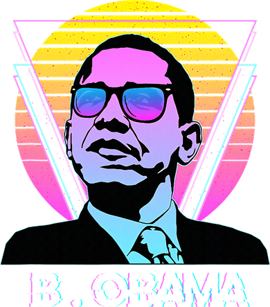 President Barack Obama Vintage Retro Vaporwave Sunglasses Kids Hoodie