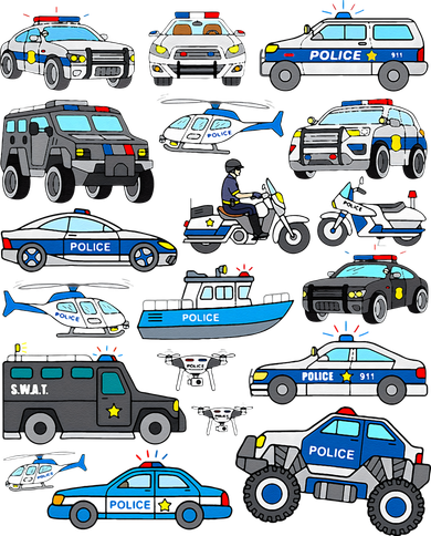 Police Car For Cop Vehicles SWAT Truck Kids T-Shirt