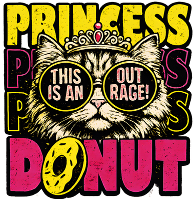 Princess Cat Outrage Goddammit Donut Toddler Sweatshirt