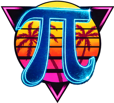 Pi Day Retro Tropical Logo Women's Sweatshirt