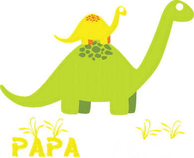 Papasaurus Funny Dinosaur Dad Papa Saurus Father's Day Toddler Long Sleeve