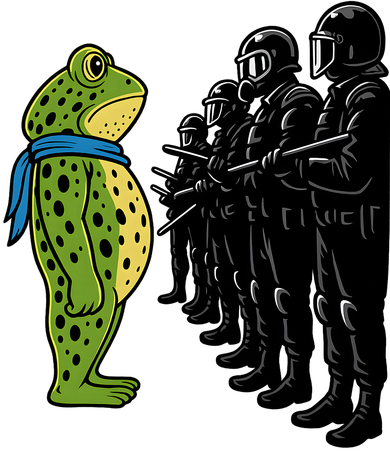 Portland Frog Funny Meme Protest Beanie