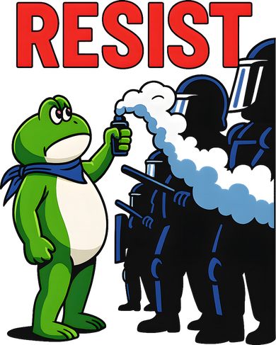 Portland Frog Trending Funny Video Protest Resist Women's Sweatshirt