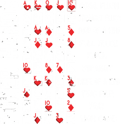 Poker Hands Cheat Sheet Card Casino Games Funny Player Gift Tote Bag
