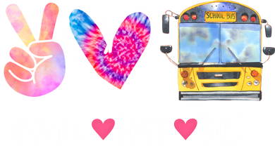 Peace Love Bus Gift For Bus Driver Apron