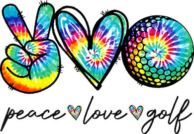 Peace Love Golf Tie Dye Cute Golf Lovers Women's Sweatshirt