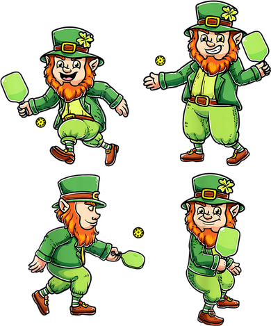 Pickleball Leprechauns St Patrick's Day Pickleball Player Baby Bodysuit
