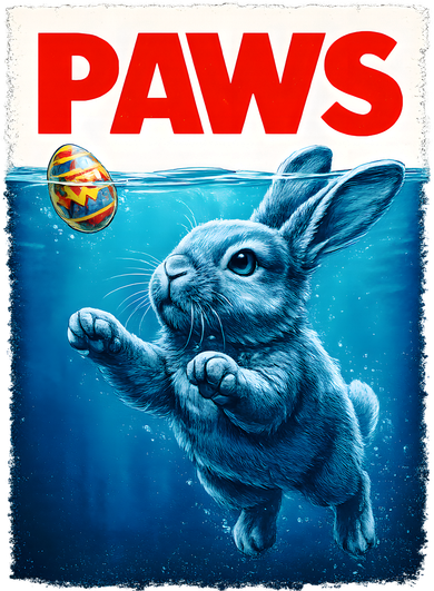 Paws Movie Poster Egg Easter Bunny Tumbler