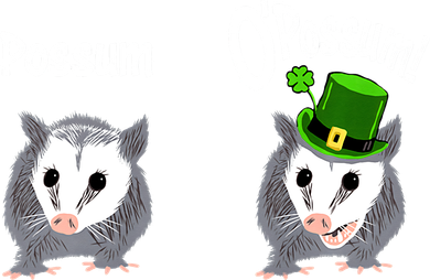 Possum O’Possum Funny Opossum St Patrick’s Day Irish Pun Women's Sweatshirt