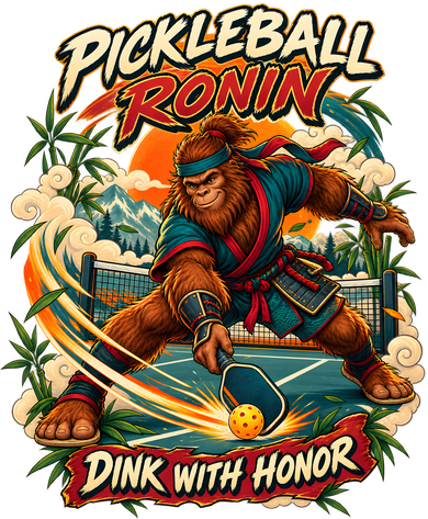 Pickleball Ronin Bigfoot Samurai – Dink With Honor Backpack