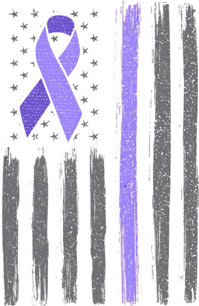 Purple Ribbon Flag Testicular Cancer Awareness Gift Kids Long Sleeve Shirt