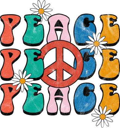 Peace Retro Vintage Sunflower Tote Bag