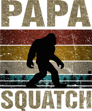 Papa Squatch Bigfoot Papa Sasquatch Yeti Family Baby Bodysuit