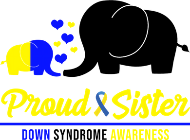 Proud Sister Down Syndrome Awareness Elephant Women's Hoodie