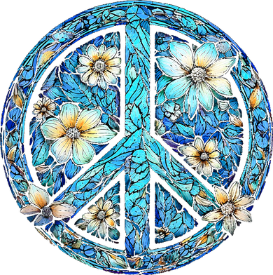 Peace Sign flowers 60's 70s Retro Hippie Baby Bodysuit