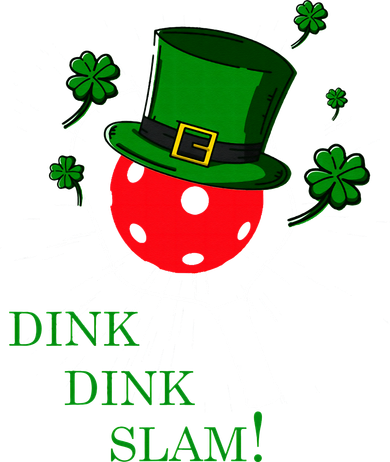 Pickleball St Patricks Day Leprechaun Dink Dink Slam Coaster