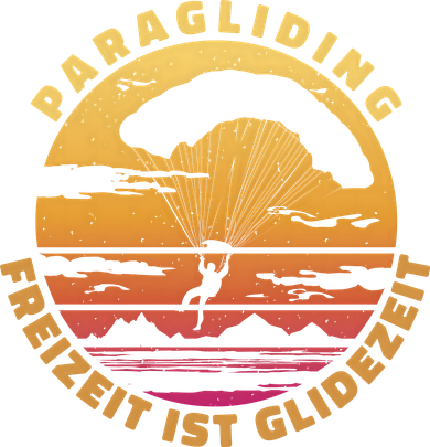 Paraglider Silhouette Retro Sunset Toddler Hoodie