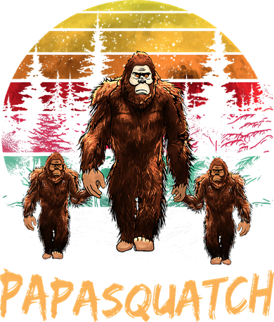 Papa Squatch Retro Bigfoot Dad Sasquatch Yeti Fathers day Toddler Hoodie