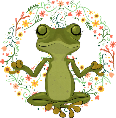 Peace Sign Yoga Frogs Cool Peace Frog Floral Kids Sweatshirt