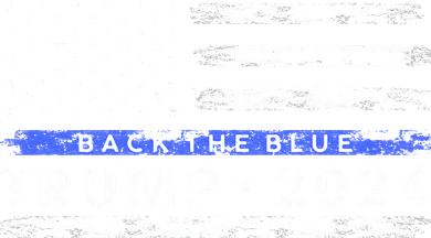 Pro Trump 2024 Back The Blue Thin Blue Line American Flag Magnet