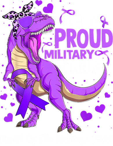 Purple Up Children's Costumes Military Children's Month American Flag Kids T-Shirt
