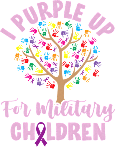 Purple Up For Military Children Tree Month Of Military Child Backpack