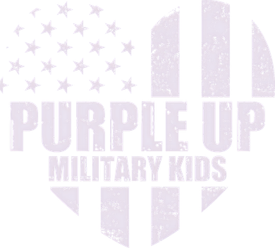 Purple Up For Military Children USA Flag Heart Women's Tank Top