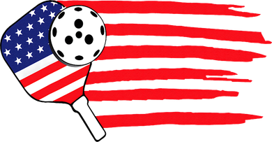 Pickleball US Flag American Patriotic Pickleball 4th of july Apron
