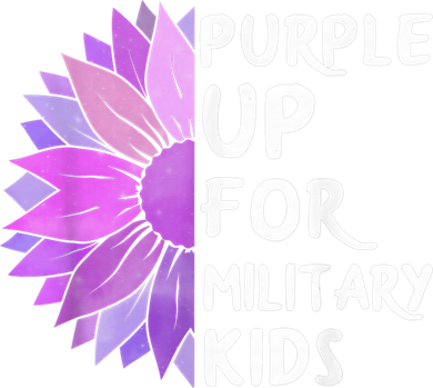 Purple Up Military Child Sunflower Military Brats Month Button