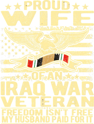 Proud Wife Of An Iraq Veteran Military Veterans Spouse Gift Toddler T-Shirt