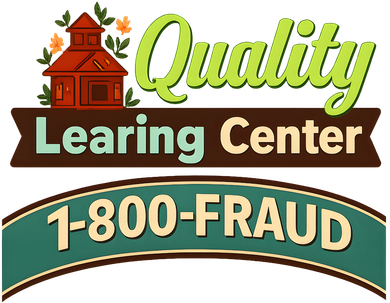Quality Learing Center 1-800-FRAUD Apron