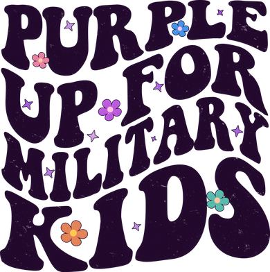 Retro 1960s Purple Up For MilitaryKids Kids T-Shirt